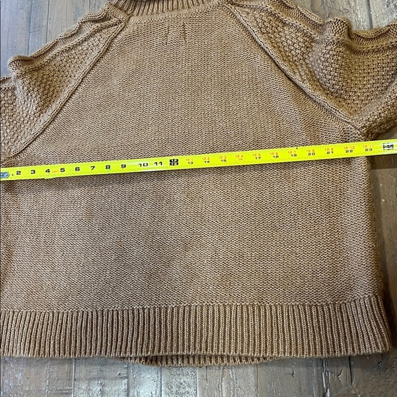 Gap caramel cable knit turtleneck sweater small boxy cozy oversized - Picture 8 of 8